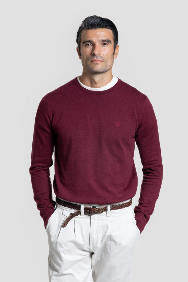 Jersey Cuello Caja Burdeos - Raíces