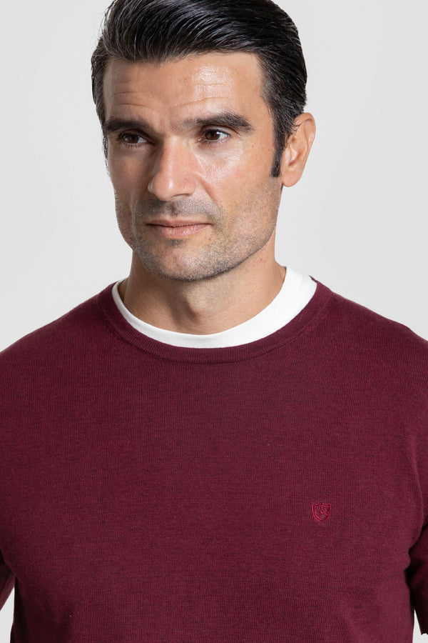 Jersey Cuello Caja Burdeos - Raíces