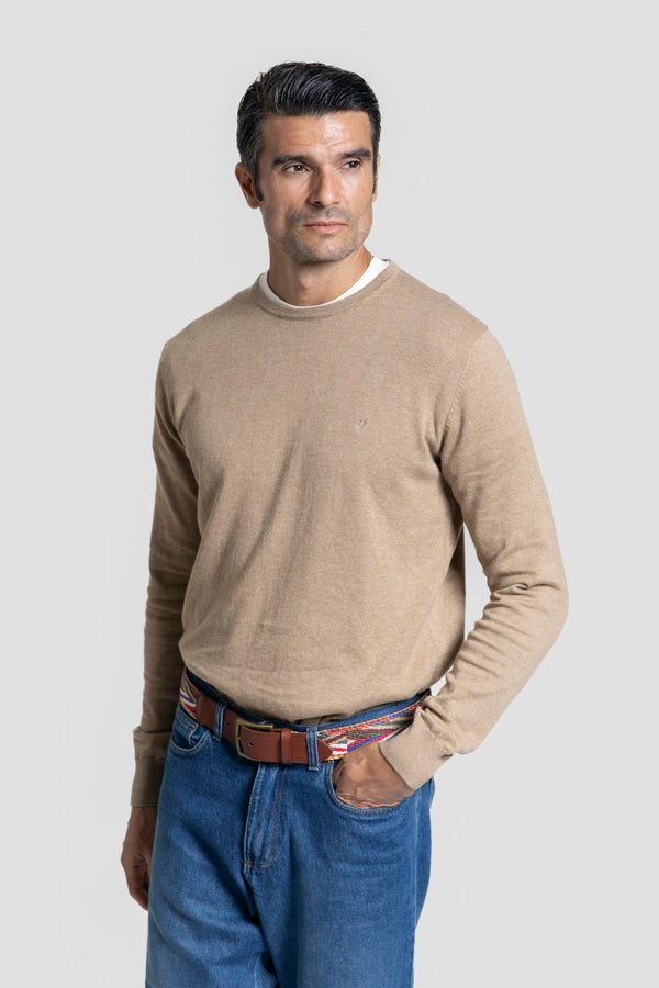 Jersey Cuello Caja Camel - Raíces