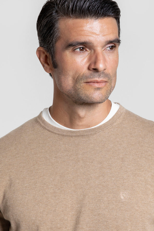 Jersey Cuello Caja Camel - Raíces