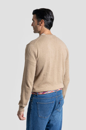 Jersey Cuello Caja Camel - Raíces