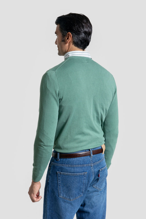 Jersey Cuello Caja Verde Hoja - Raíces