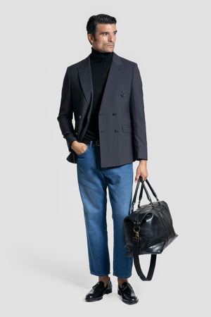 Jersey Cuello Alto Negro - Raíces