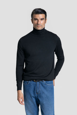 Jersey Cuello Alto Negro - Raíces