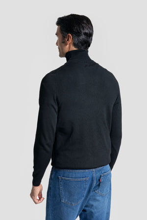 Jersey Cuello Alto Negro - Raíces