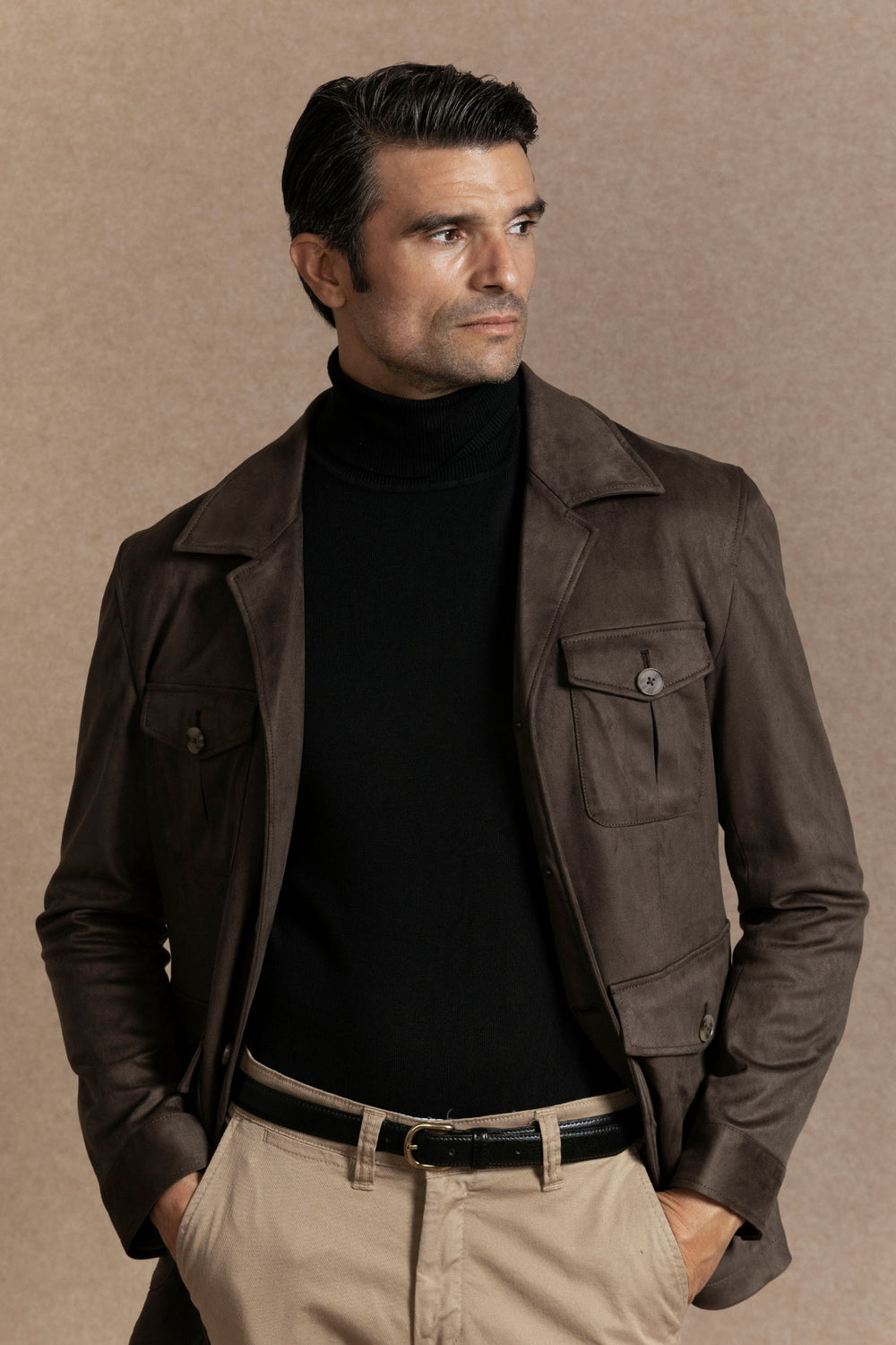 Americana de Ante Marrón