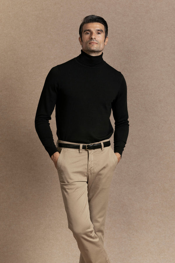 Jersey Cuello Alto Negro - Raíces