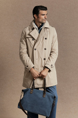 Gabardina Botones Hueso