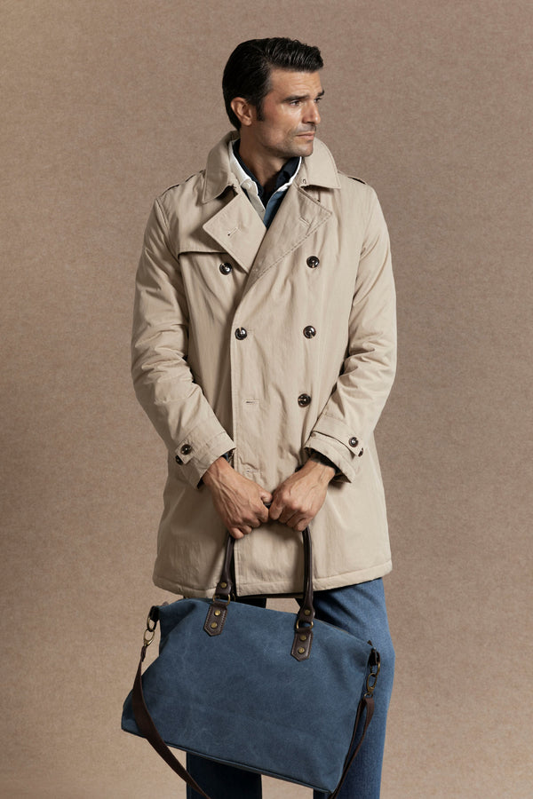 Gabardina Botones Hueso