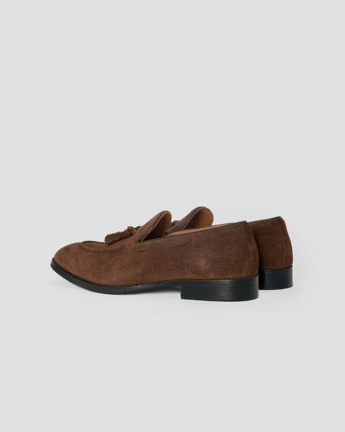 Brown Suede Tassel Loafer