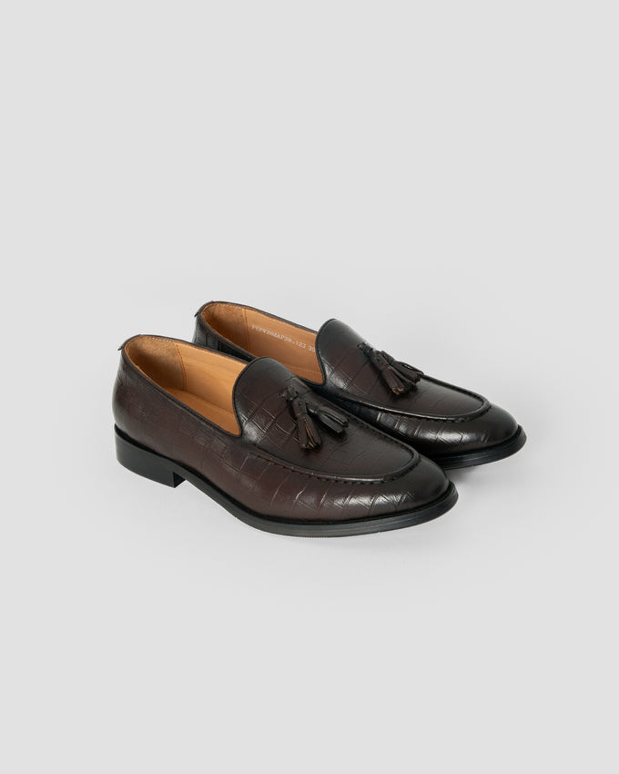 Mocasín Borlas Efecto Cocodrilo