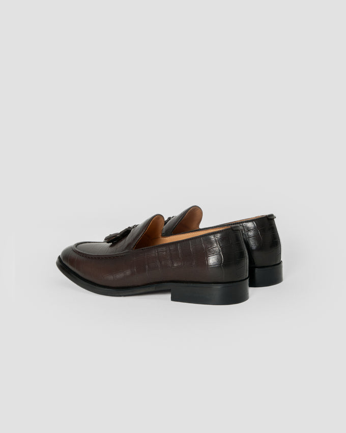 Mocasín Borlas Efecto Cocodrilo