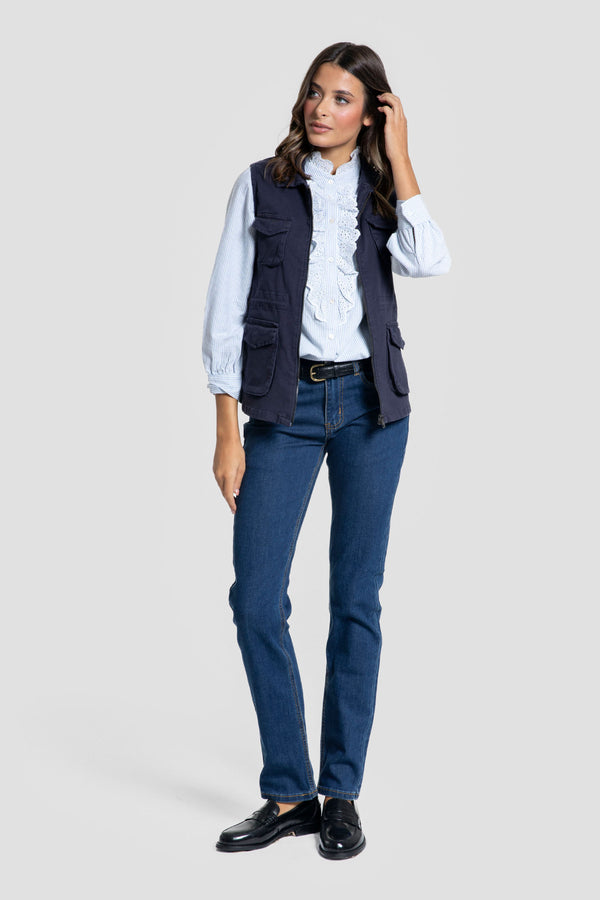 Chaleco Huelva Marino Mujer