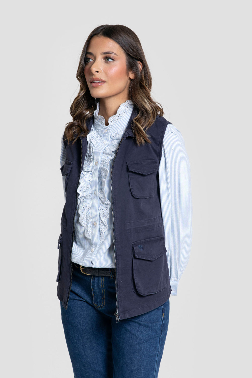 Chaleco Huelva Marino Mujer