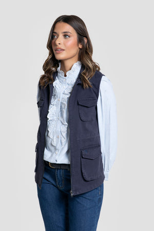 Chaleco Huelva Marino Mujer