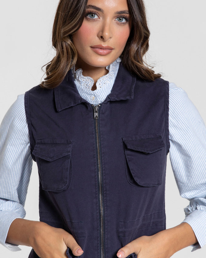 Chaleco Huelva Marino Mujer