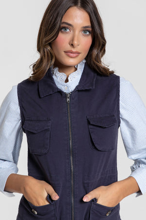 Chaleco Huelva Marino Mujer