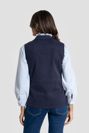 Chaleco Huelva Marino Mujer