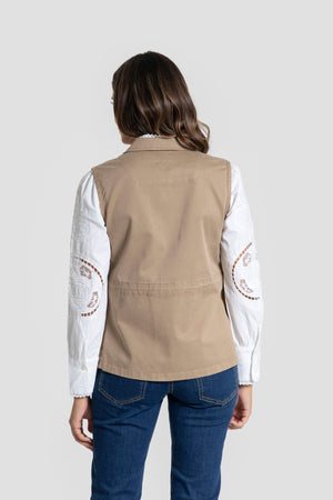 Chaleco Huelva Camel Mujer