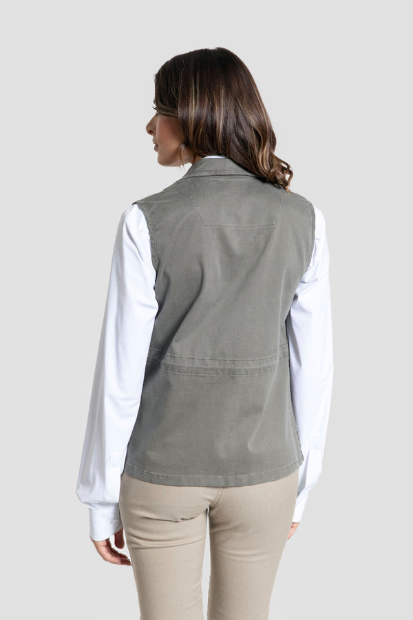 Chaleco Huelva Kaki Mujer