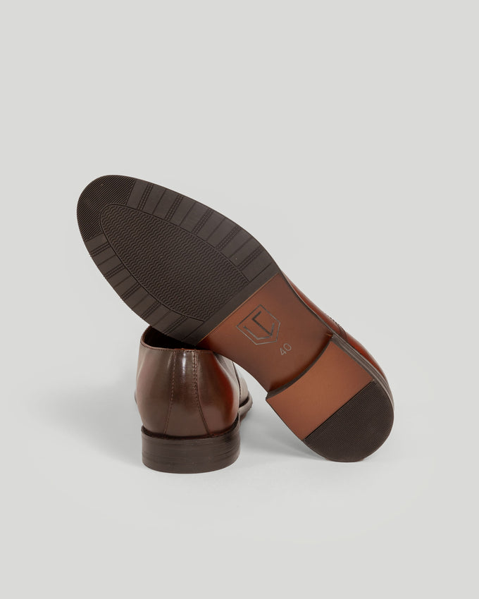 Zapato Estilo Oxford Marrón de Cuero