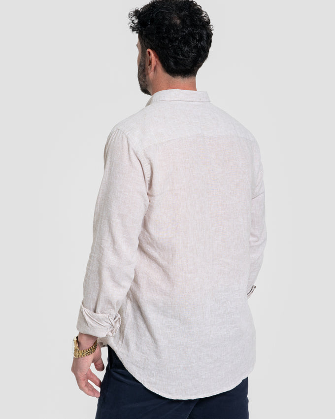 Camisa Polera Rayas Camel