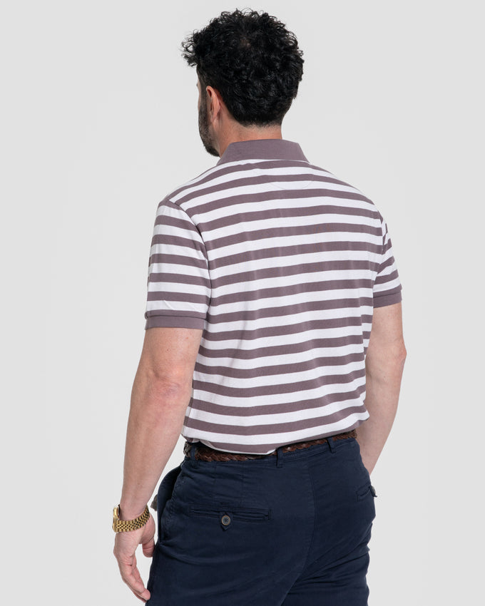 Polo Rayas Marrón