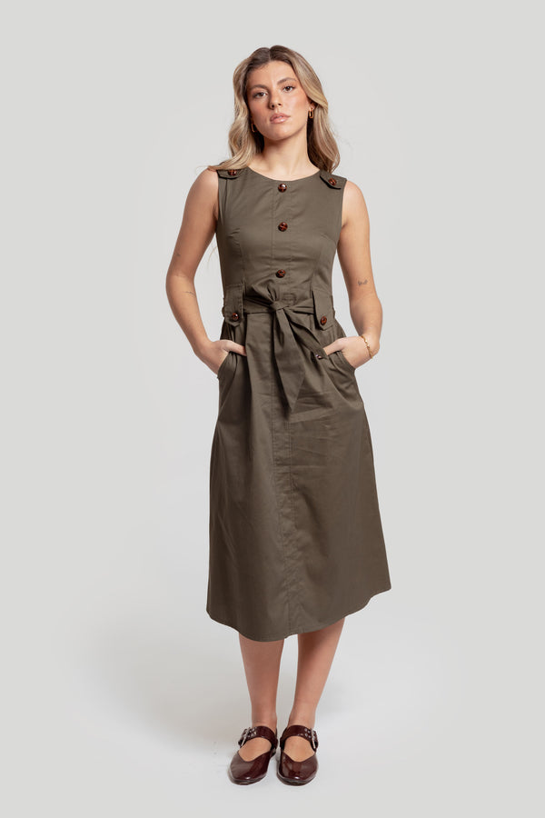 Vestido Rocio Verde - Raíces