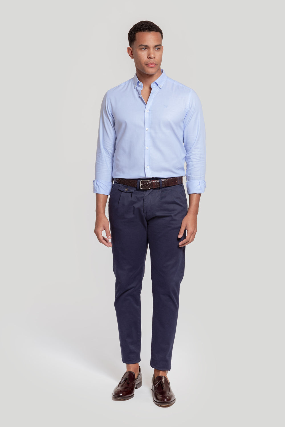 Camisa Oxford Celeste