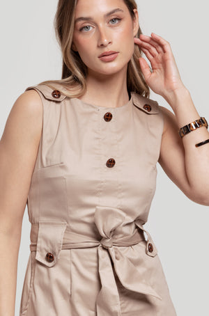 Vestido Rocio Camel - Raíces