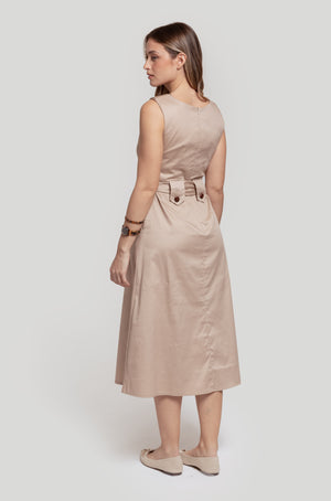 Vestido Rocio Camel - Raíces