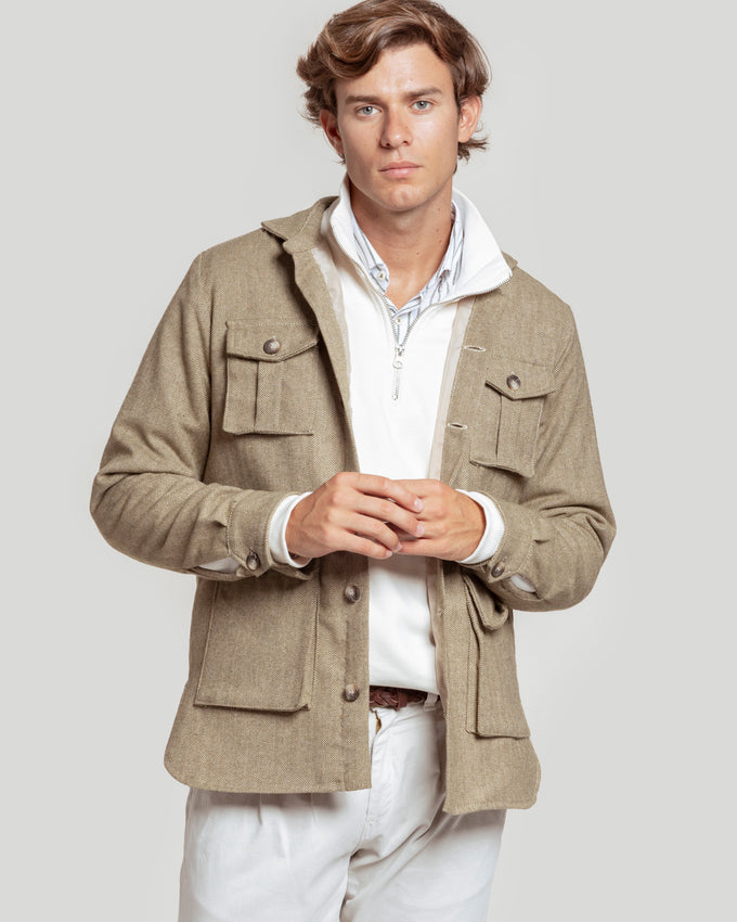 Casaco de bolso caqui - Brío