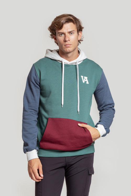 Sudadera Gorro Tricolor Menta - Legado