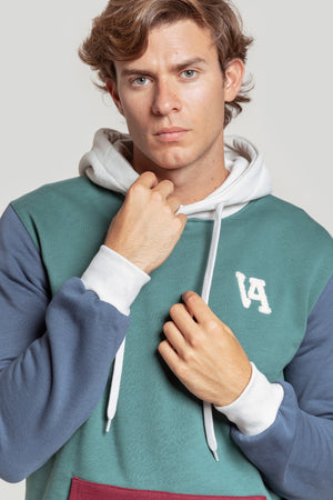 Sudadera Gorro Tricolor Menta - Legado