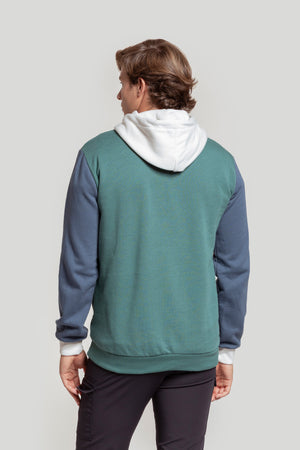 Sudadera Gorro Tricolor Menta - Legado