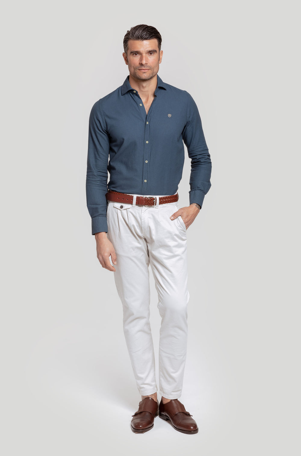 Camisa Mini Estructura Azul