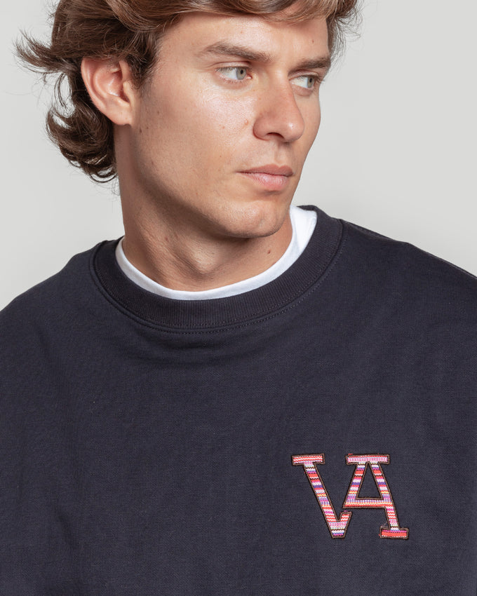 Navy Ethnic Sweatshirt - Roots