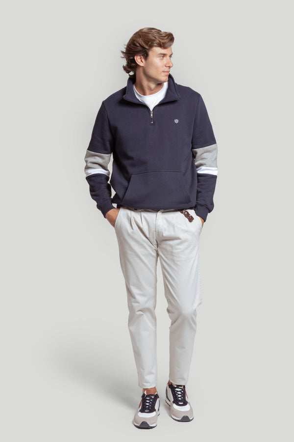 Sudadera Media Cremallera Marino - Raíces