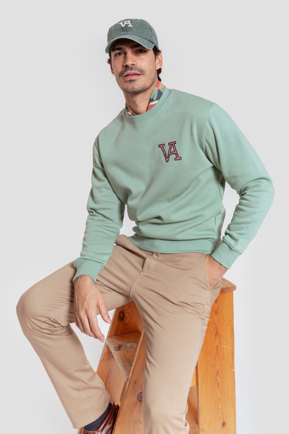 Sudadera Va Etnica Verde Agua - Raíces