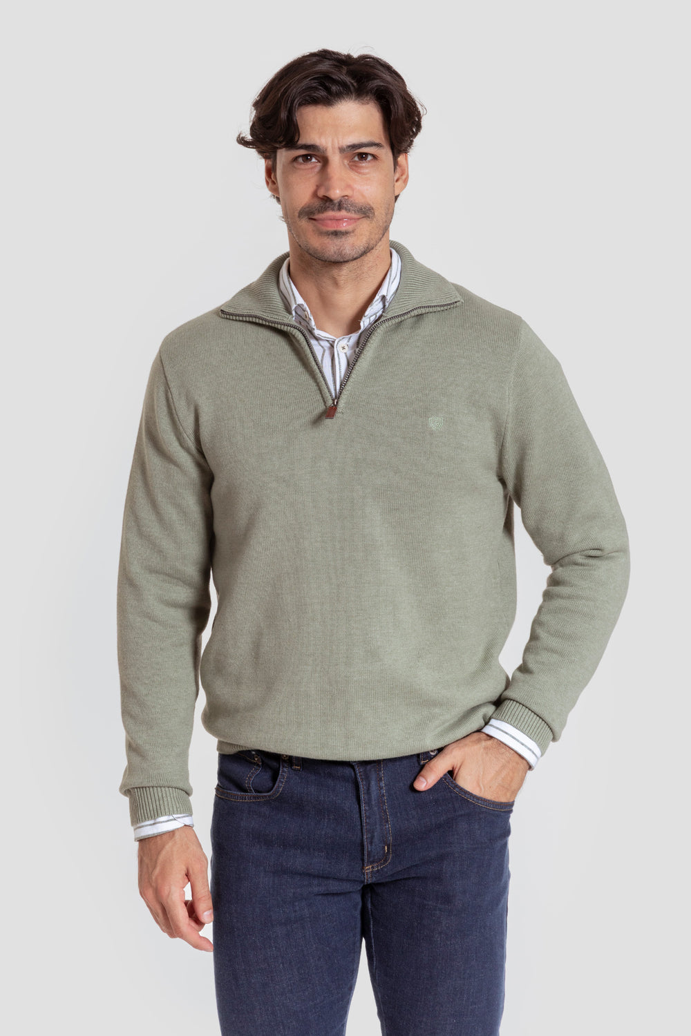 Jersey Cuello Cremallera Hoja - Raíces