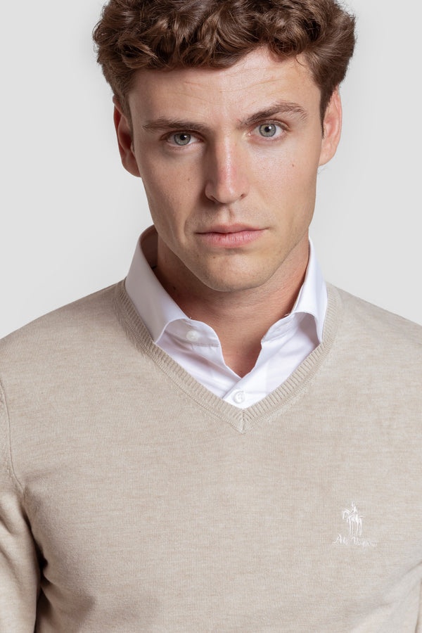 Jersey Cuello Pico Hueso - Raíces