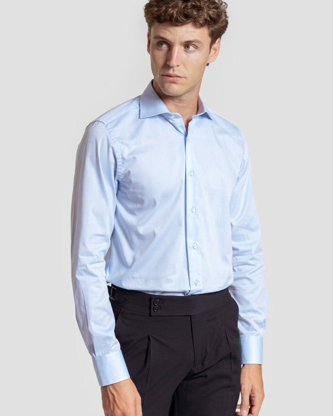 Camisa de Vestir Celeste - Huella