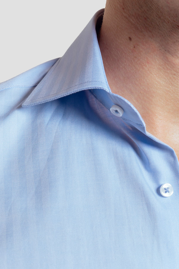 Camisa Vestir Espiga Celeste - Huella