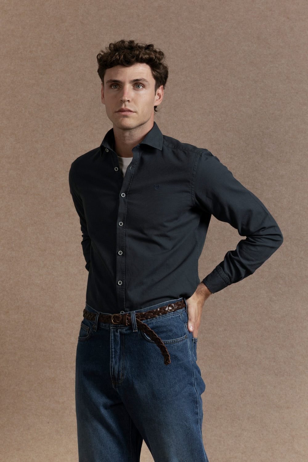 Camisa Estructura Marino