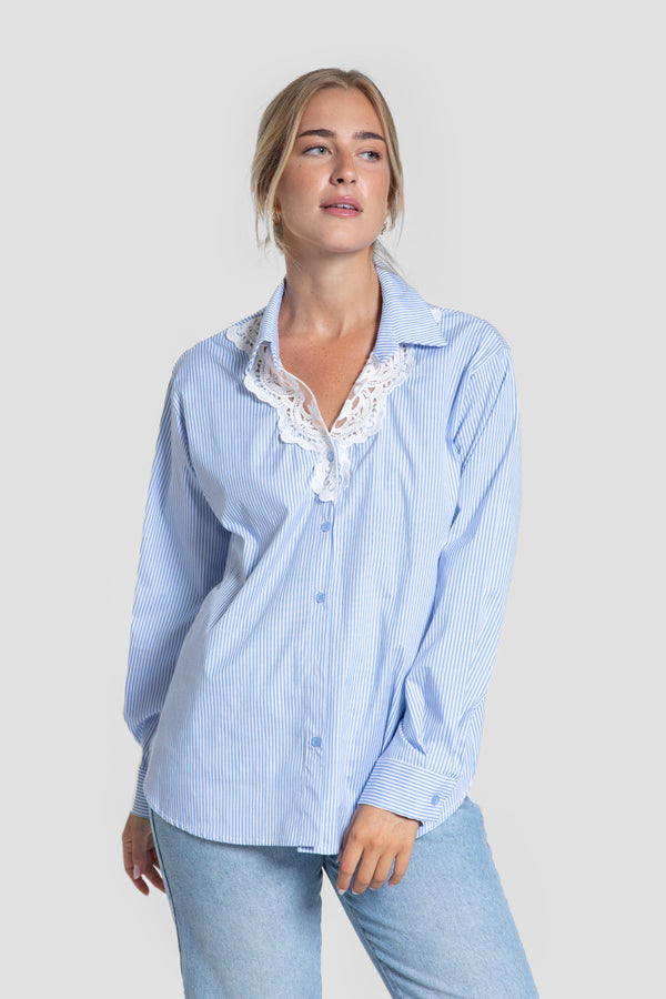 Camisa Rayas Bordado