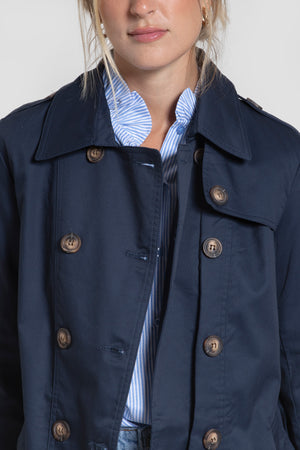 Gabardina Larga Marino - Huella