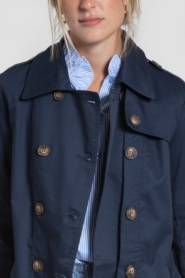 Gabardina Larga Marino - Huella