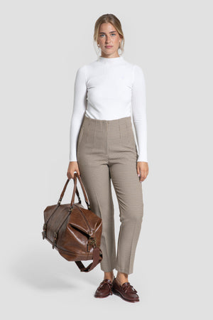 Pantalon Pata De Gallo Camel