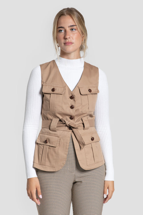 Chaleco Manuela Camel - Brío