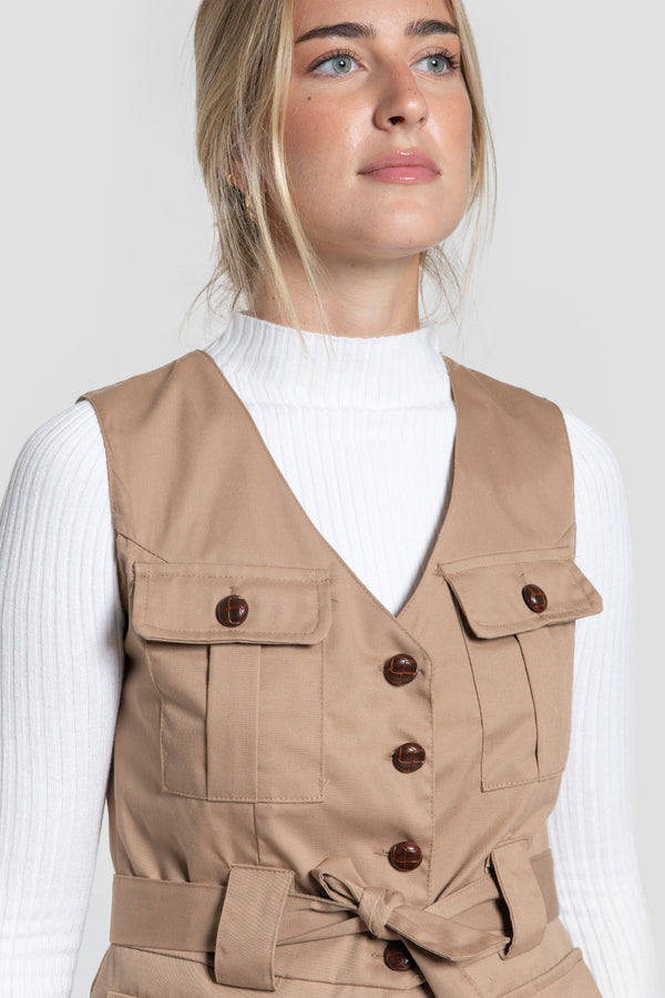 Chaleco Manuela Camel - Brío
